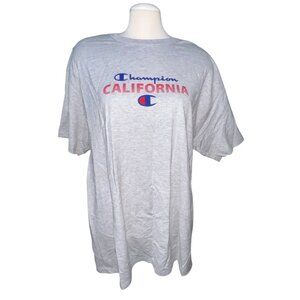 Champion California Crewneck Short Sleeve Casual T Shirt Sz XL Mens Gray